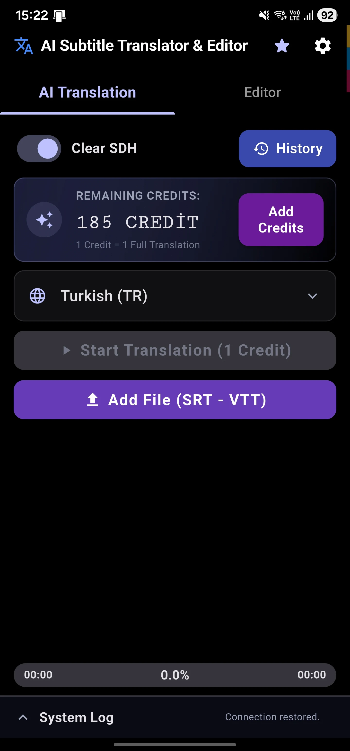 AI SRT Sub Translator & Editor screenshot