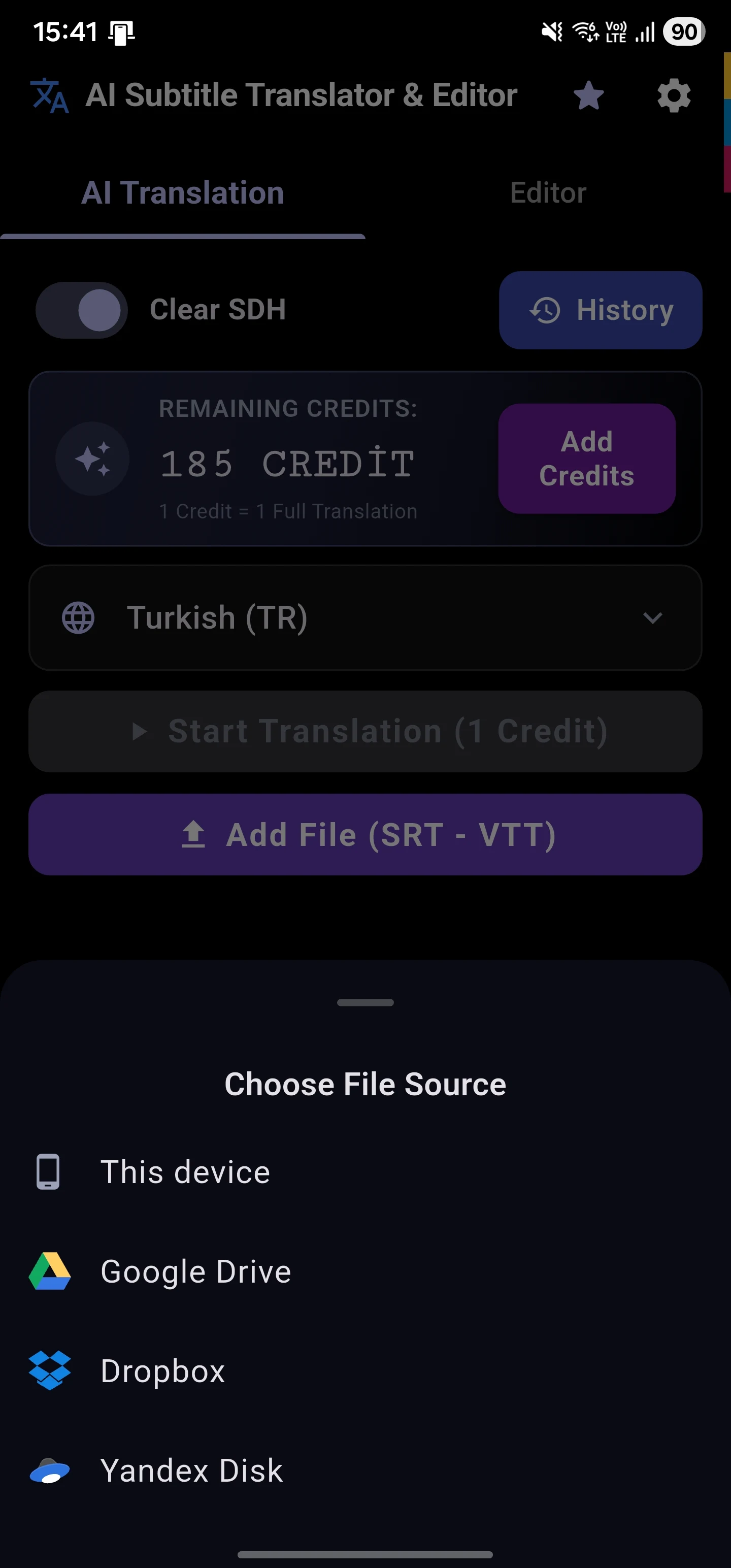 AI SRT Sub Translator & Editor screenshot
